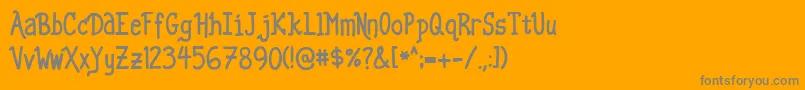 フォントSourmilk01 – オレンジの背景に灰色の文字