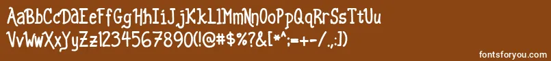 Sourmilk01 Font – White Fonts on Brown Background
