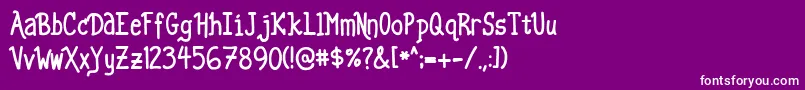 Sourmilk01 Font – White Fonts on Purple Background