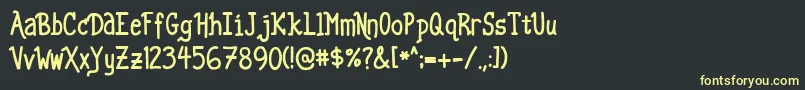 Sourmilk01 Font – Yellow Fonts on Black Background