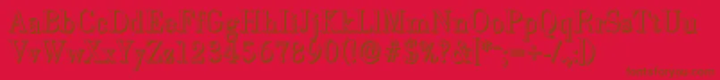 BodonishadowLightRegular-Schriftart – Braune Schriften auf rotem Hintergrund