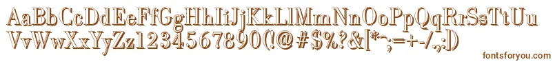 BodonishadowLightRegular Font – Brown Fonts on White Background