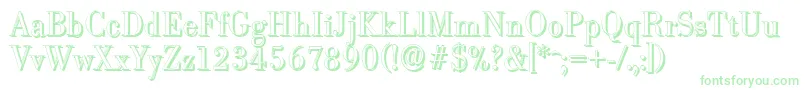 BodonishadowLightRegular-Schriftart – Grüne Schriften