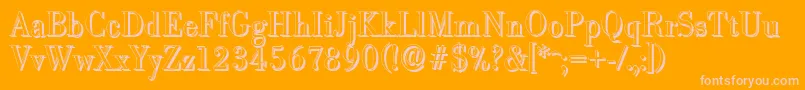 BodonishadowLightRegular Font – Pink Fonts on Orange Background