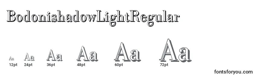 BodonishadowLightRegular Font Sizes