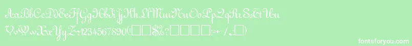 フォントGuddarpRegular – 緑の背景に白い文字