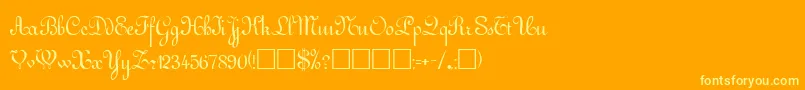 GuddarpRegular Font – Yellow Fonts on Orange Background