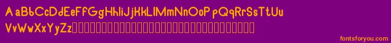 RecinosscriptExtrabold Font – Orange Fonts on Purple Background