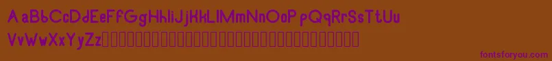 RecinosscriptExtrabold Font – Purple Fonts on Brown Background