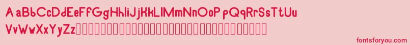 RecinosscriptExtrabold Font – Red Fonts on Pink Background