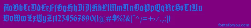 GotenburgA Font – Blue Fonts on Purple Background