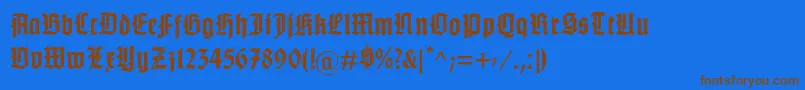 GotenburgA Font – Brown Fonts on Blue Background