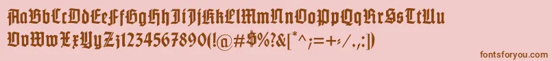 GotenburgA Font – Brown Fonts on Pink Background