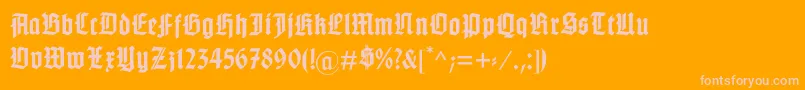 GotenburgA Font – Pink Fonts on Orange Background