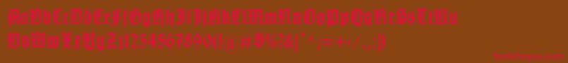 GotenburgA Font – Red Fonts on Brown Background