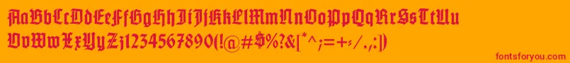 GotenburgA Font – Red Fonts on Orange Background