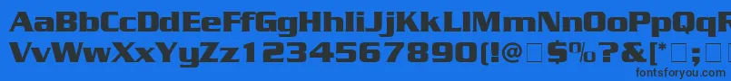 Sarentino Font – Black Fonts on Blue Background