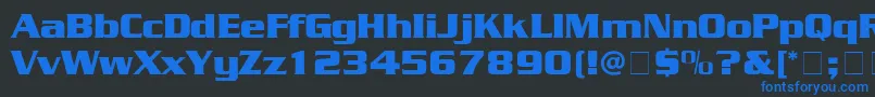 Sarentino Font – Blue Fonts on Black Background
