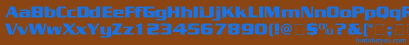 Sarentino Font – Blue Fonts on Brown Background