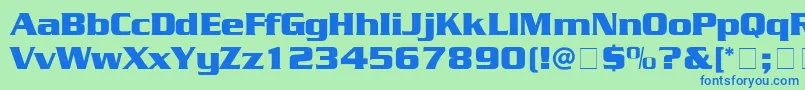 Sarentino Font – Blue Fonts on Green Background