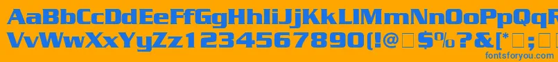 Sarentino Font – Blue Fonts on Orange Background
