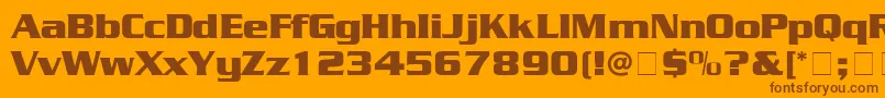 Sarentino Font – Brown Fonts on Orange Background