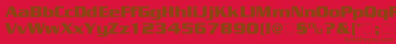 Sarentino Font – Brown Fonts on Red Background