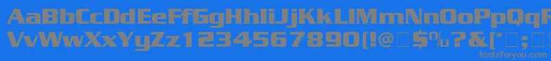 Sarentino Font – Gray Fonts on Blue Background