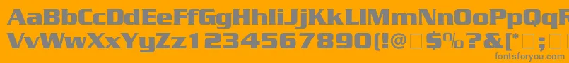 Sarentino Font – Gray Fonts on Orange Background