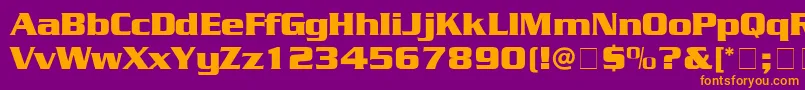 Sarentino Font – Orange Fonts on Purple Background