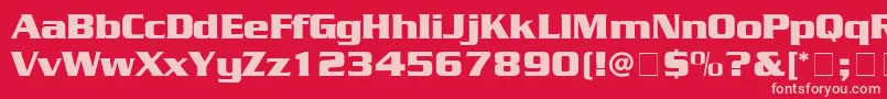 Sarentino Font – Pink Fonts on Red Background