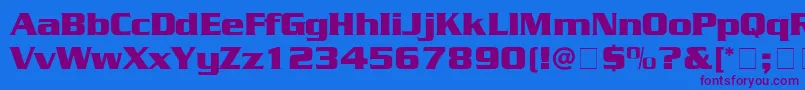 Sarentino Font – Purple Fonts on Blue Background