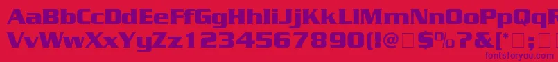 Sarentino Font – Purple Fonts on Red Background