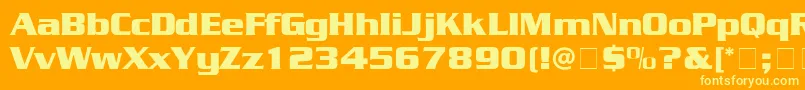 Sarentino Font – Yellow Fonts on Orange Background
