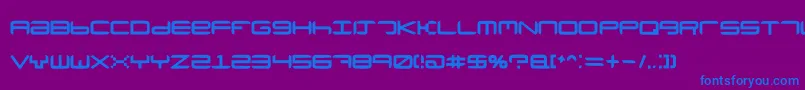 Neutronium Font – Blue Fonts on Purple Background