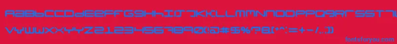 フォントNeutronium – 赤い背景に青い文字