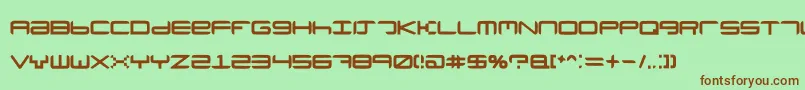 Neutronium Font – Brown Fonts on Green Background