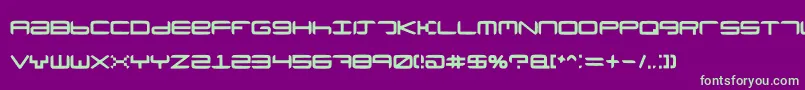 Neutronium Font – Green Fonts on Purple Background