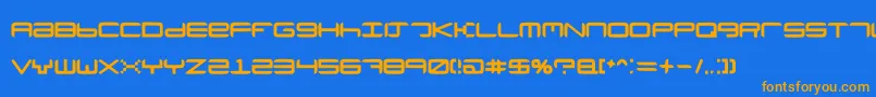 Neutronium Font – Orange Fonts on Blue Background