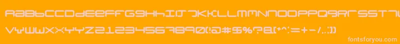 Neutronium Font – Pink Fonts on Orange Background