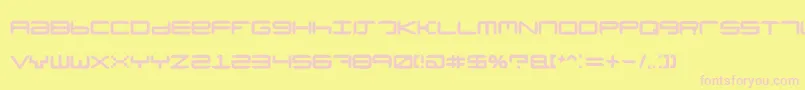 Neutronium Font – Pink Fonts on Yellow Background