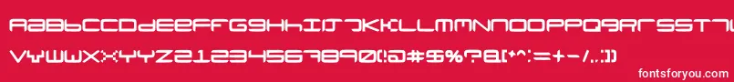 フォントNeutronium – 赤い背景に白い文字