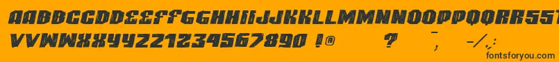 VtksHighlight2 Font – Black Fonts on Orange Background