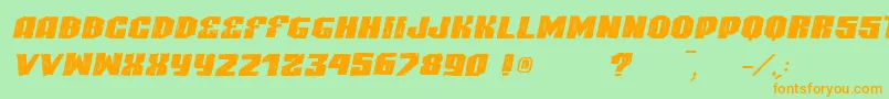 VtksHighlight2 Font – Orange Fonts on Green Background