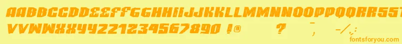 VtksHighlight2 Font – Orange Fonts on Yellow Background