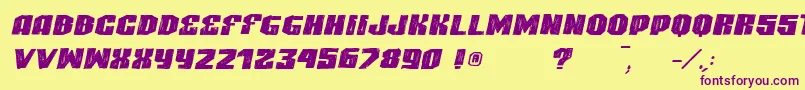 VtksHighlight2 Font – Purple Fonts on Yellow Background