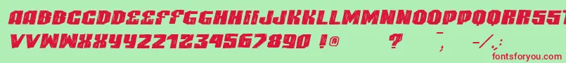 VtksHighlight2 Font – Red Fonts on Green Background