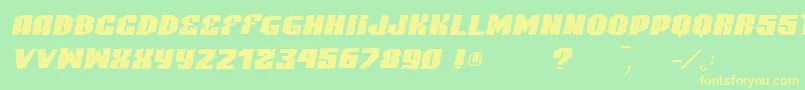 VtksHighlight2 Font – Yellow Fonts on Green Background