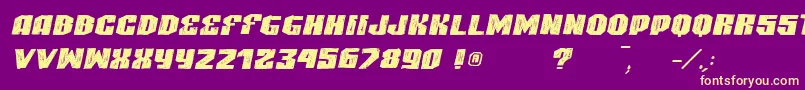 VtksHighlight2 Font – Yellow Fonts on Purple Background