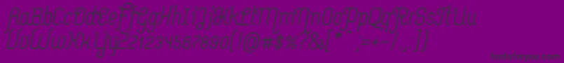 MerijntjeSemibolditalic Font – Black Fonts on Purple Background